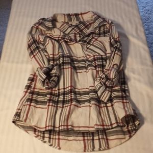 Multicolored button up blouse